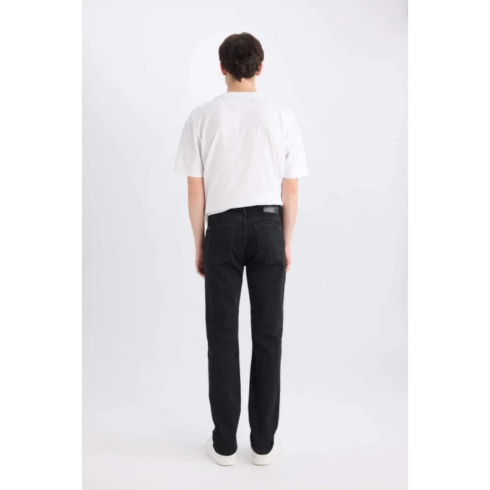 Defacto D7335 Siyah Sergio Regular Fit Normal Kalıp Normal Bel Boru Paça Jean Pantolon