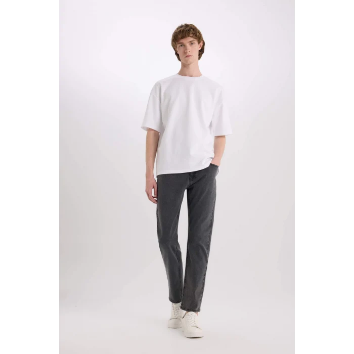 Defacto D9827 DENIM Sergio Regular Fit Normal Kalıp Normal Bel Boru Paça Jean Pantolon