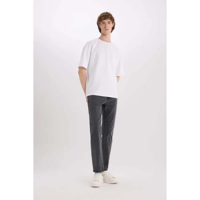 Defacto D9827 DENIM Sergio Regular Fit Normal Kalıp Normal Bel Boru Paça Jean Pantolon