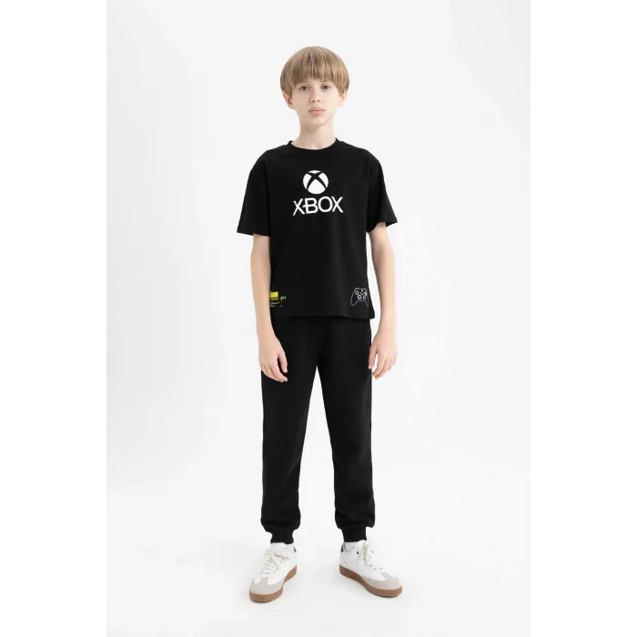 Defacto D9562 Siyah Erkek Çocuk Xbox Bisiklet Yaka Kısa Kollu Tişört
