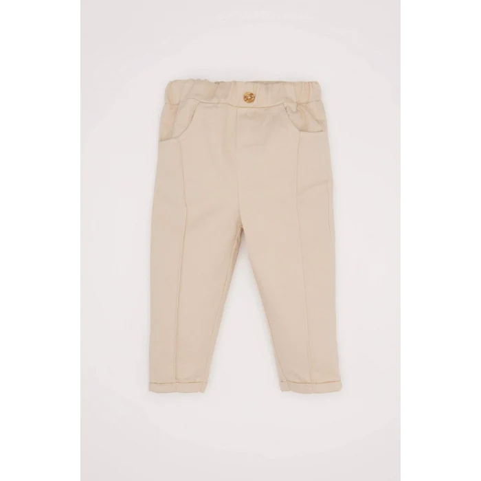 Defacto D9337 Lacivert Erkek Bebek 2li Takım Desenli Gömelk Beli Lastikli Pantolon