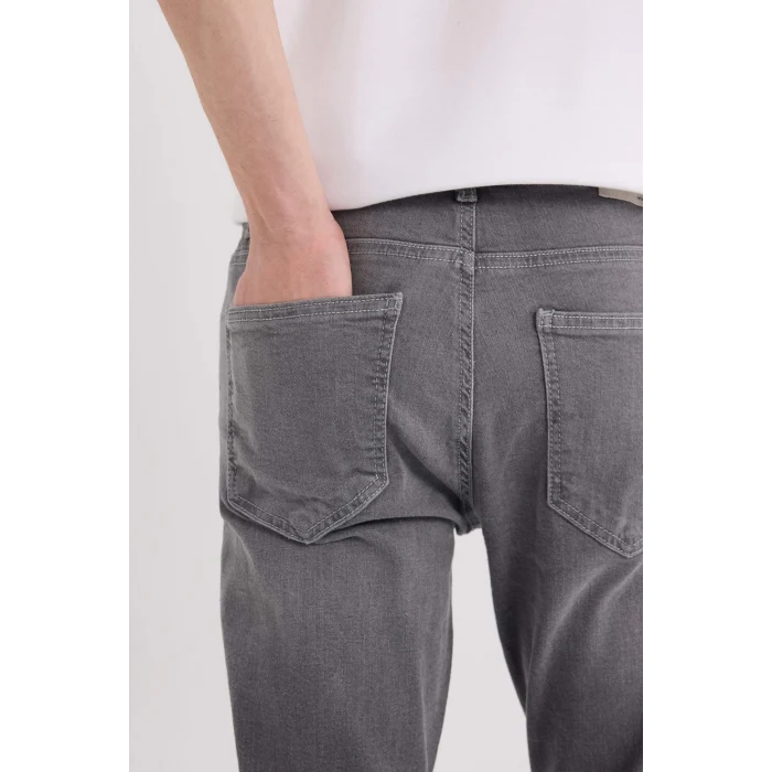 Defacto E2740 Gri Carlo Skinny Fit Ekstra Dar Kalıp Normal Bel Ekstra Dar Paça Jean Pantolon