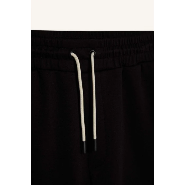 Defacto C5902 Siyah DeFactoFit Kısa Paça Skuba Dalgıç Kumaş Sporcu Şort