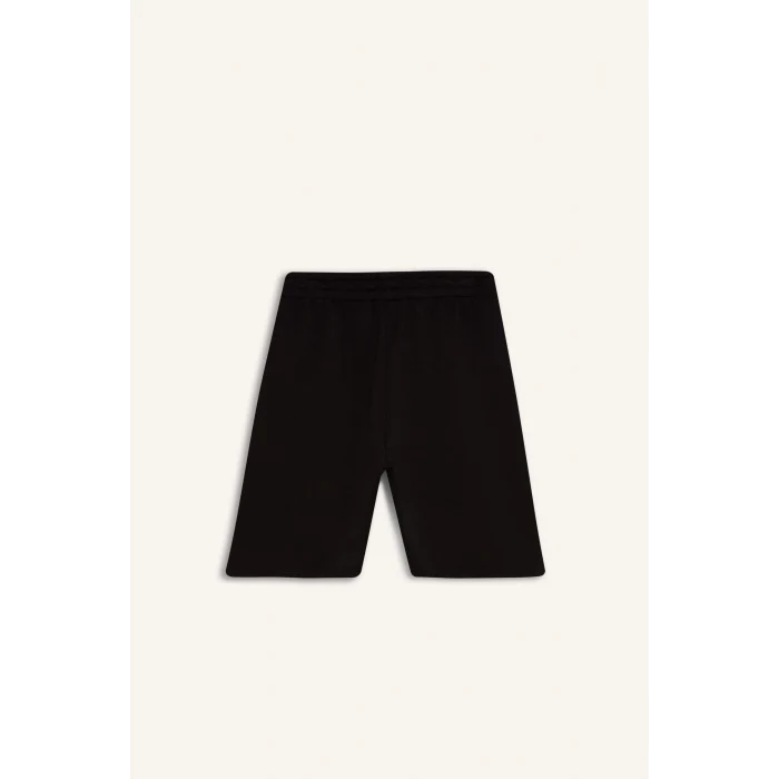 Defacto C5902 Siyah DeFactoFit Kısa Paça Skuba Dalgıç Kumaş Sporcu Şort