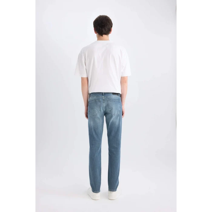 Defacto E5427 DENIM Pedro Slim Fit Dar Kalıp Normal Bel Dar Paça Jean Pantolon