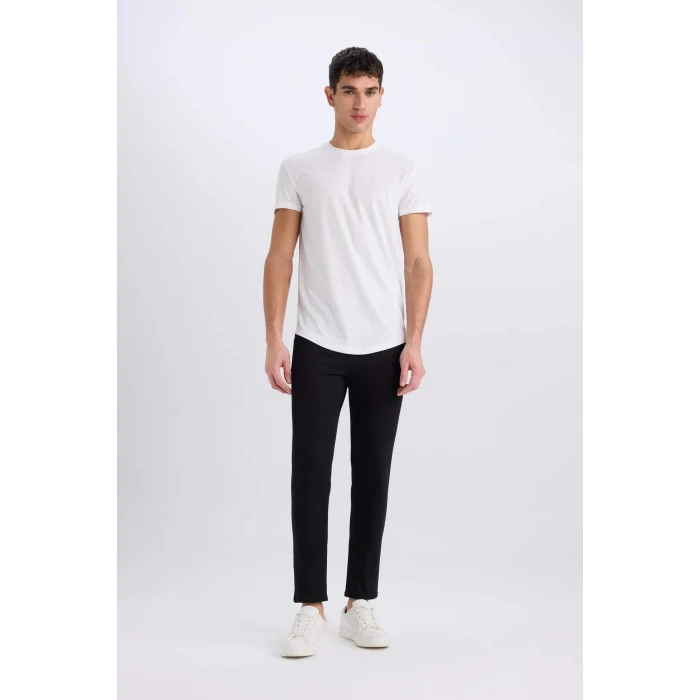 Defacto R8763 Siyah Carlo Skinny Fit Ekstra Dar Kalıp Normal Bel Ekstra Dar Paça Jean Pantolon