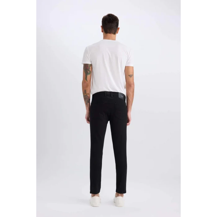Defacto R8763 Siyah Carlo Skinny Fit Ekstra Dar Kalıp Normal Bel Ekstra Dar Paça Jean Pantolon
