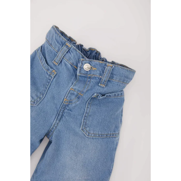 Defacto D7886 Mavi Kız Bebek Wide Leg Geniş Bol Paça Jean Pantolon