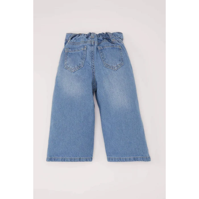 Defacto D7886 Mavi Kız Bebek Wide Leg Geniş Bol Paça Jean Pantolon