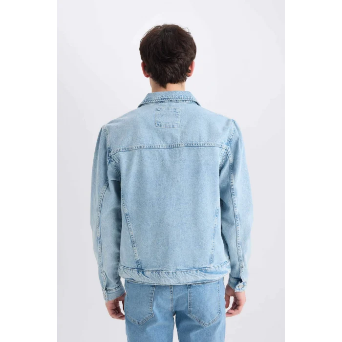 Defacto D8306 Mavi Regular Fit Mevsimlik Baharlık Jean Ceket