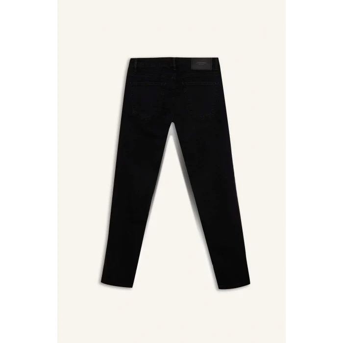 Defacto S2285 Siyah Carlo Skinny Fit Ekstra Dar Kalıp Normal Bel Ekstra Dar Paça Jean Pantolon