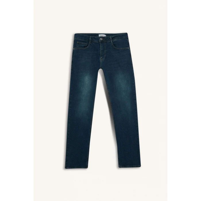 Defacto R9026 Yeşil Sergio Regular Fit Normal Kalıp Normal Bel Boru Paça Jean Pantolon