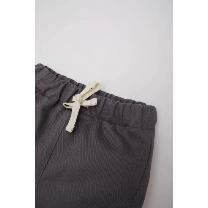 Defacto E2010 Gri Erkek Bebek Beli Paçası Lastikli Cepli Gabardin Pantolon