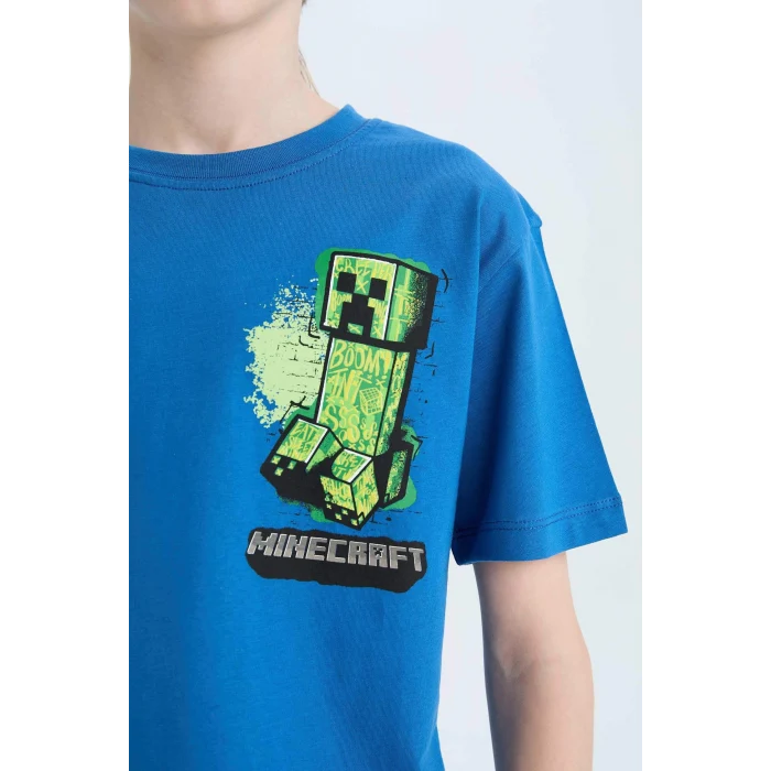 Defacto D9561 Mavi Erkek Çocuk Kısa Kollu Tişört