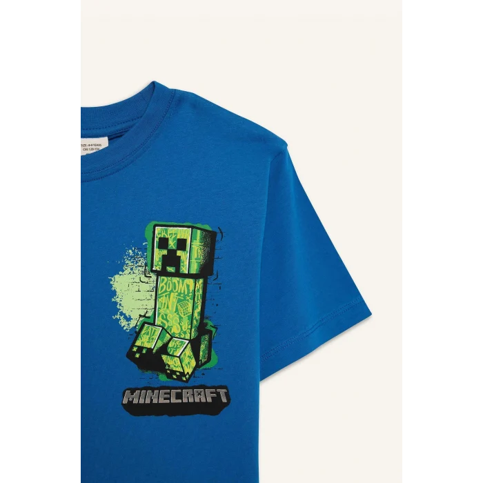 Defacto D9561 Mavi Erkek Çocuk Kısa Kollu Tişört