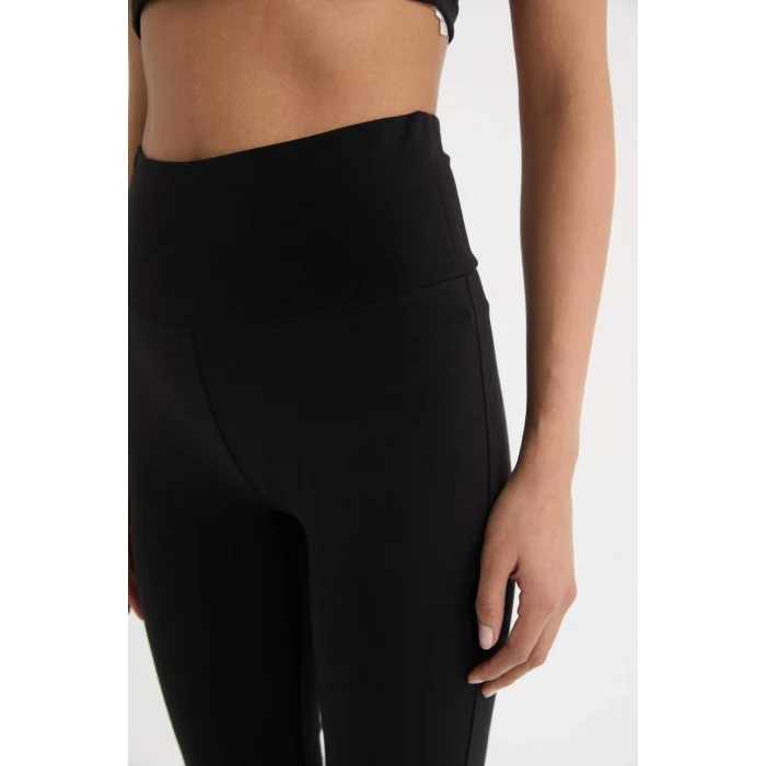 Defacto C5275 Siyah DeFactoFit Flare Fit Beli Saran İspanyol Paça Standart Boy Sporcu Eşofman Altı