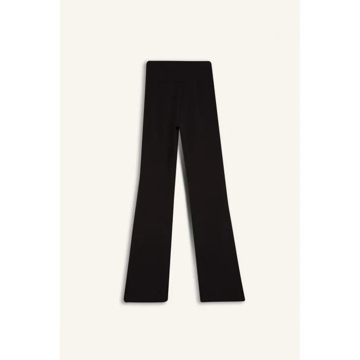 Defacto C5275 Siyah DeFactoFit Flare Fit Beli Saran İspanyol Paça Standart Boy Sporcu Eşofman Altı