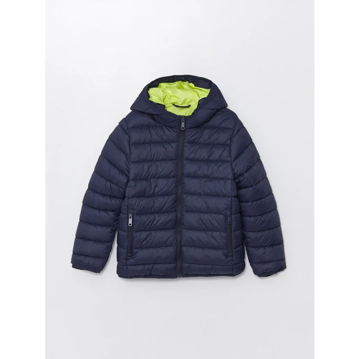 LCW Kids LACİVERT Kapüşonlu Erkek Çocuk Şişme Mont