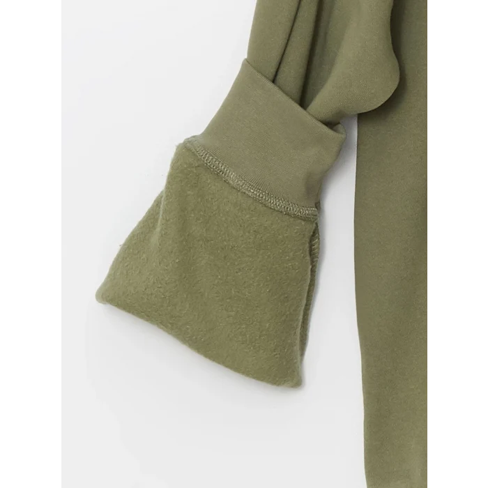 XSIDE YEŞİL Bisiklet Yaka Uzun Kollu Baskılı Erkek Kalın Sweatshirt