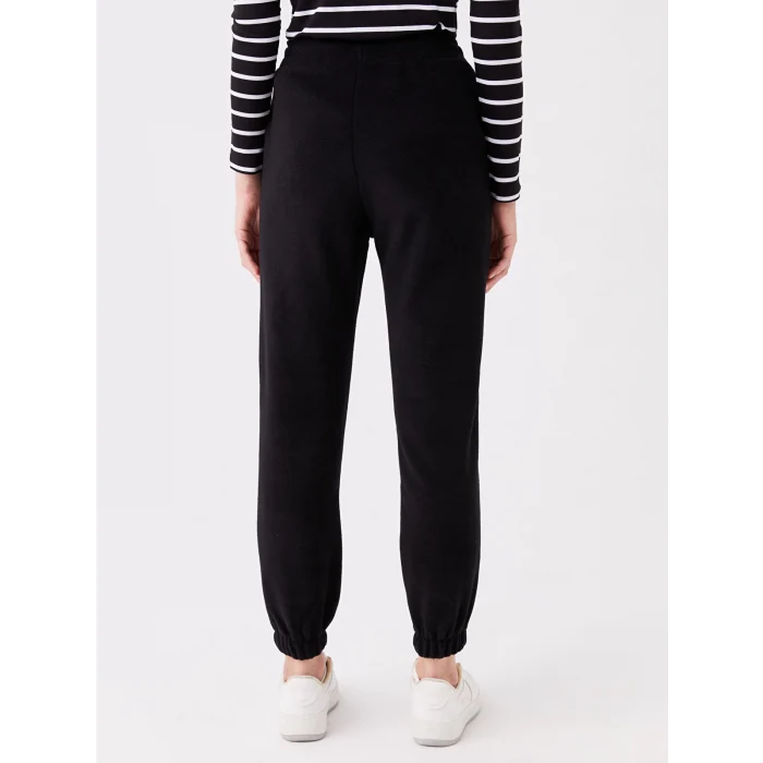 LCWAIKIKI Basic SİYAH Kadın Beli Lastikli Düz Eşofman Altı