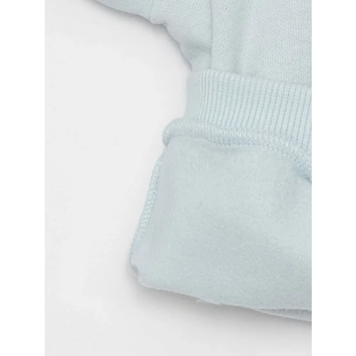 LCW baby MAVİ Bisiklet Yaka Uzun Kollu Kız Bebek Sweatshirt ve Tayt 2li Takım