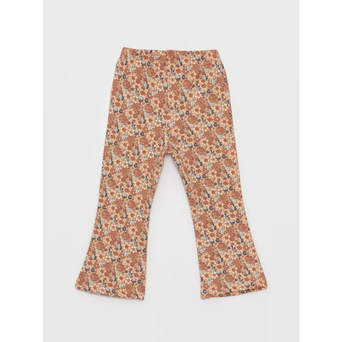 LCW baby MAVİ Bisiklet Yaka Uzun Kollu Kız Bebek Sweatshirt ve Tayt 2li Takım