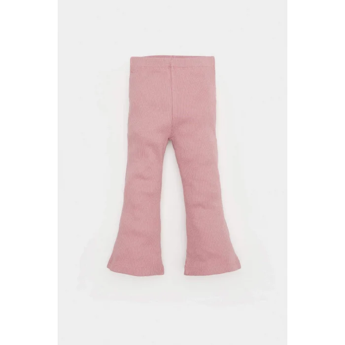 Defacto E5713 Bordo Kız Bebek 2li Takım Çiçekli Flamlı Poplin Uzun Kollu Gömlek Esnek Belli Alt