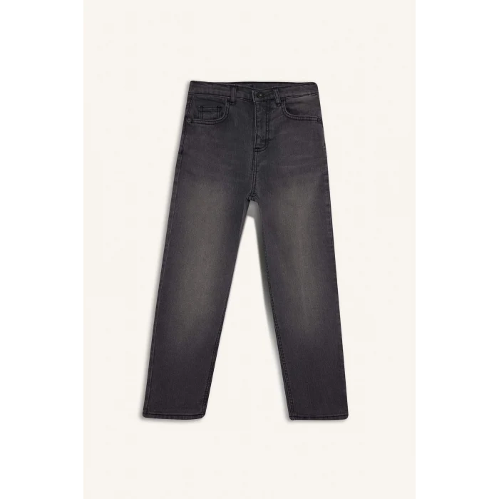 Defacto D6489 Gri Erkek Çocuk Loose Fit Düz Paça Jean Pantolon
