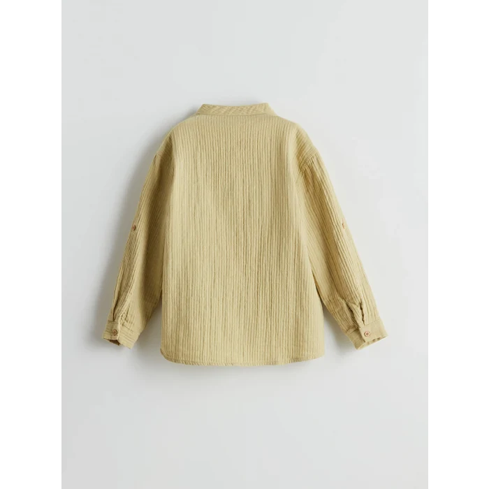 LCW Kids HAKİ Hakim Yaka Basic Erkek Çocuk Gömlek