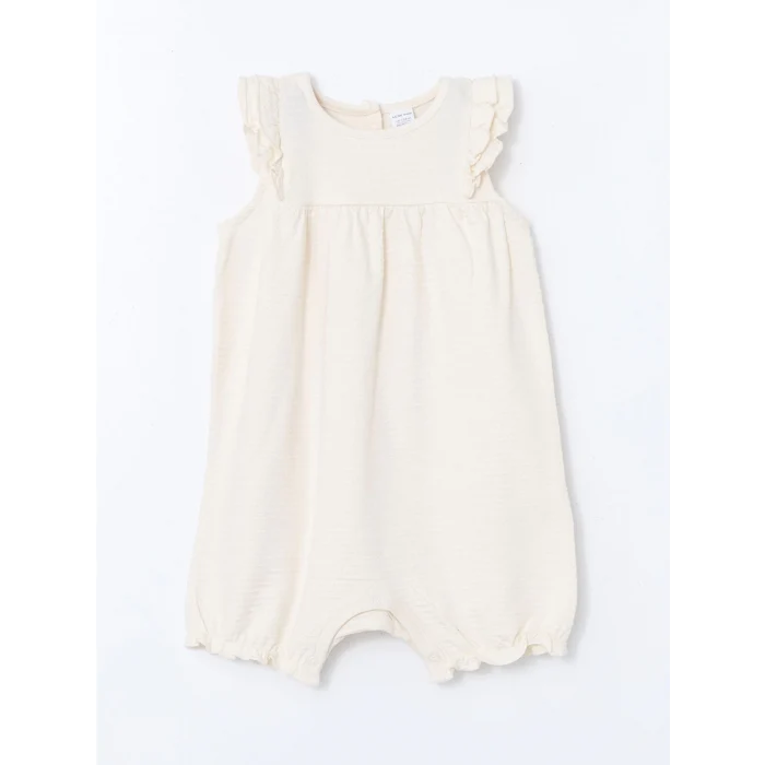 LCW baby EKRU Kız Bebek Basic Penye Tulum