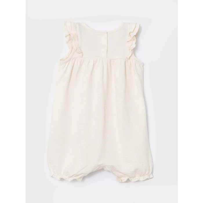 LCW baby EKRU Kız Bebek Basic Penye Tulum