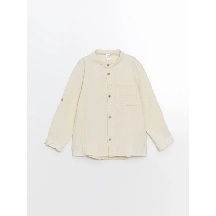 LCW Kids BEJ Hakim Yaka Basic Erkek Çocuk Gömlek