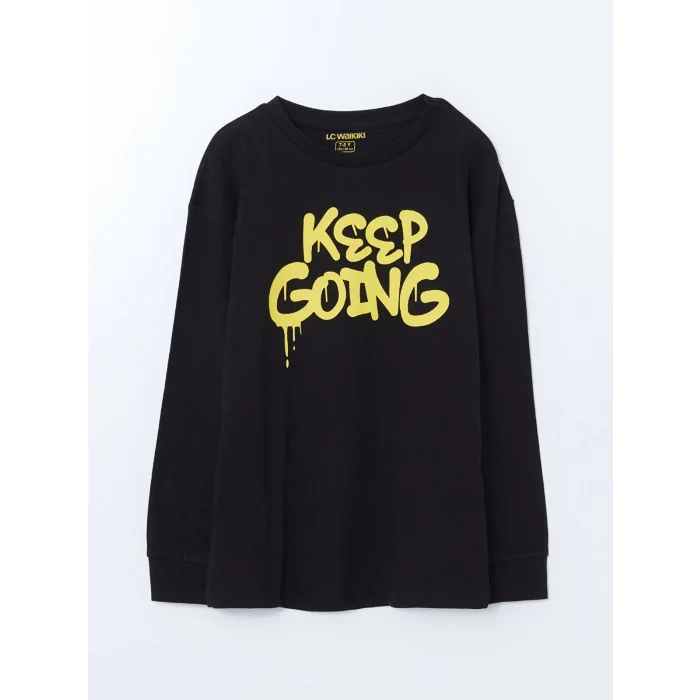 LCW Kids SİYAH Bisiklet Yaka Erkek Çocuk Pijama Takımı