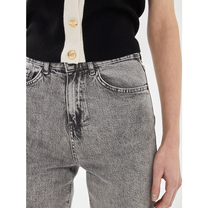 LCW Jeans GRİ Mom Fit Kadın Jean Pantolon