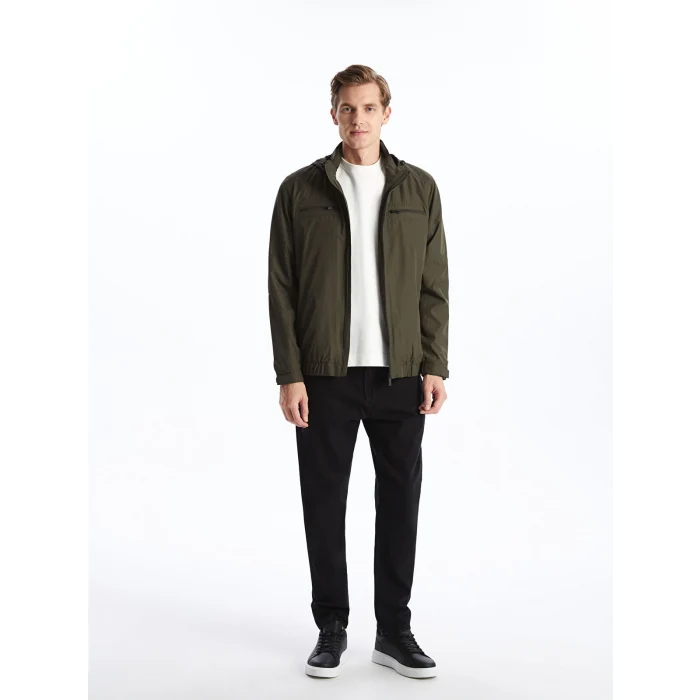 LCWAIKIKI Classic HAKİ Standart Kalıp Kapüşonlu Erkek Mont