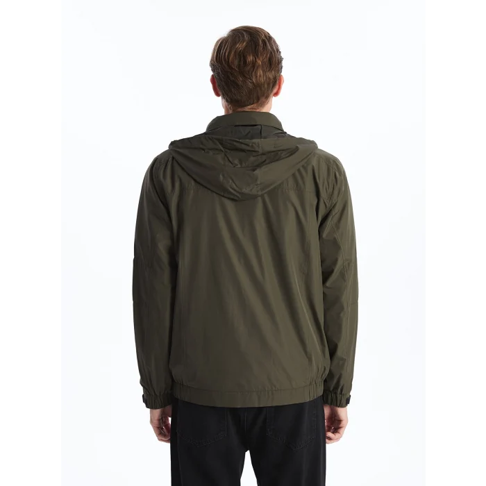 LCWAIKIKI Classic HAKİ Standart Kalıp Kapüşonlu Erkek Mont