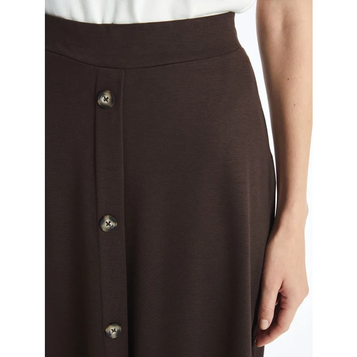 LCW Grace KAHVERENGİ Beli Lastikli Kadın Etek