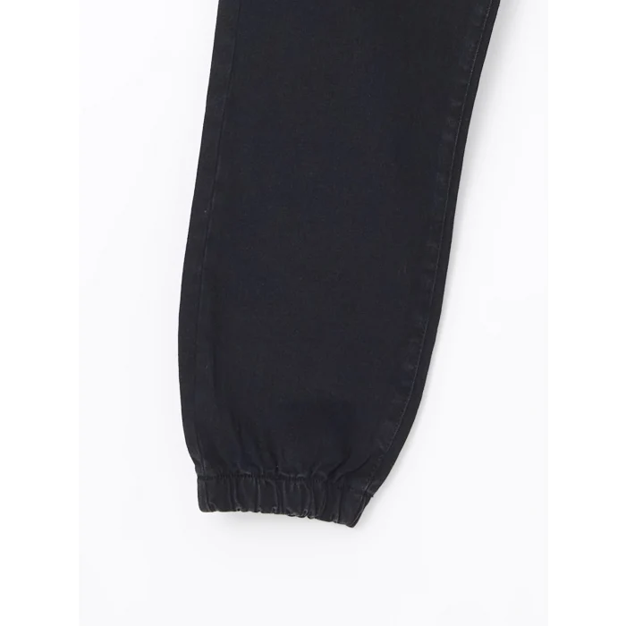 LCW Kids SİYAH Beli Lastikli Erkek Çocuk Jogger Jean Pantolon