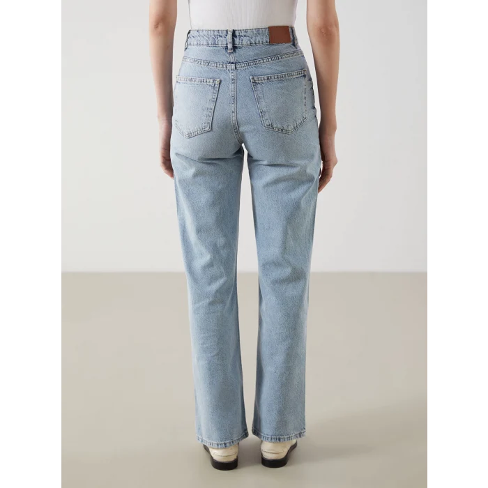 XSIDE MAVİ Yüksek Bel Wideleg Kadın Jean Pantolon