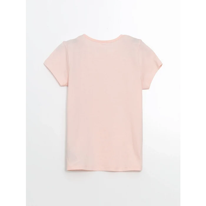 LCW Kids PEMBE Bisiklet Yaka Kız Çocuk Pijama Takım