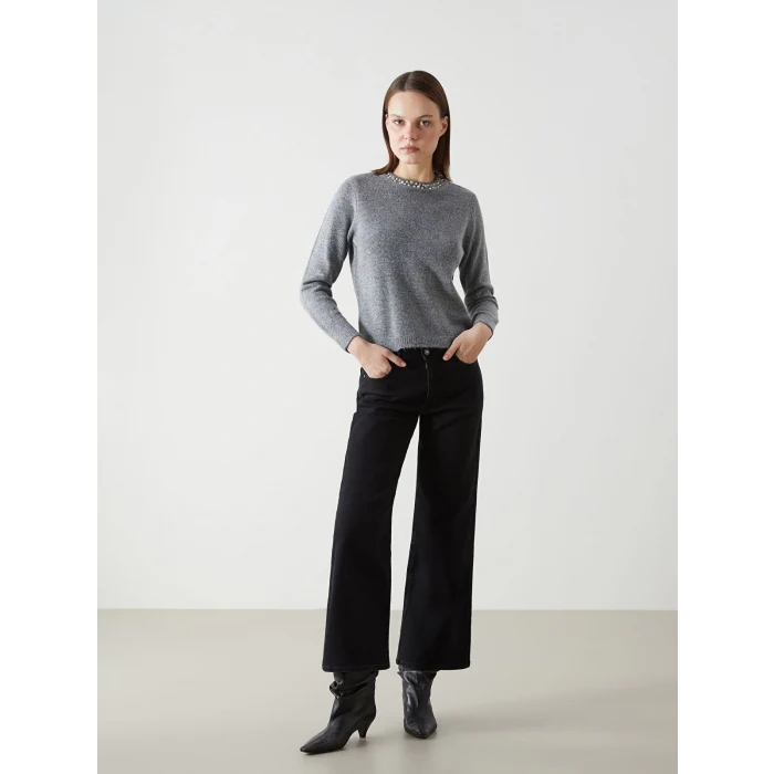 LCW Jeans SİYAH Wideleg Kadın Jean Pantolon