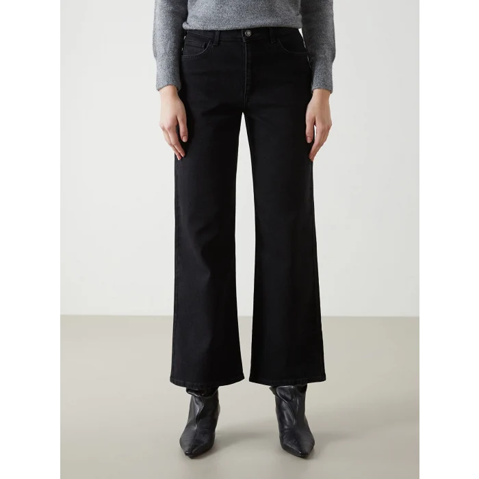 LCW Jeans SİYAH Wideleg Kadın Jean Pantolon