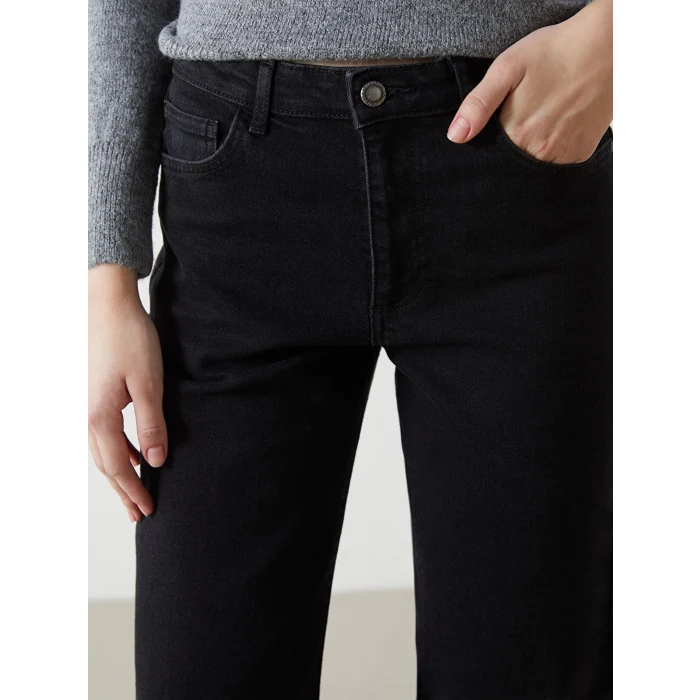 LCW Jeans SİYAH Wideleg Kadın Jean Pantolon