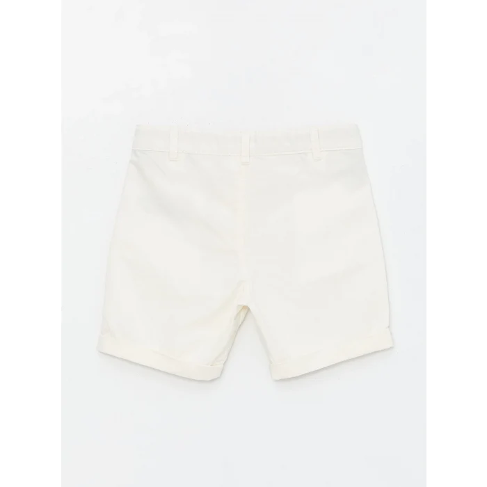 LCW Kids TURUNCU Hakim Yaka Kısa Kollu Erkek Bebek Gömlek ve Şort 2li Takım