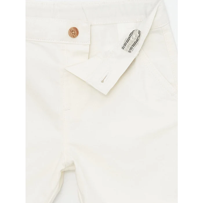 LCW Kids TURUNCU Hakim Yaka Kısa Kollu Erkek Bebek Gömlek ve Şort 2li Takım