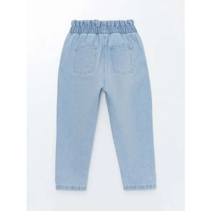 LC WAIKIKI MAVİ Beli Lastikli Basic Kız Bebek Jean Pantolon