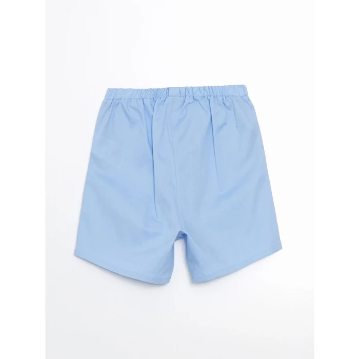 LCW Kids MAVİ Keten Karışımlı Kız Çocuk Bluz ve Şort