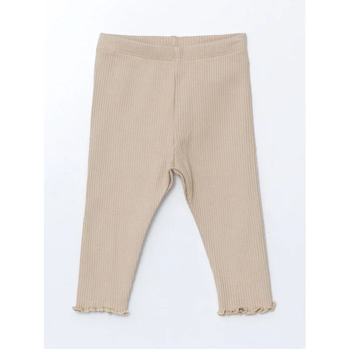 LCW baby EKRU Nakışlı Kız Bebek Tişört ve Eşofman Altı 2li