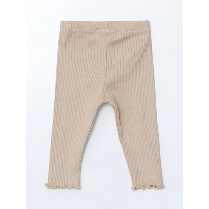 LCW baby EKRU Nakışlı Kız Bebek Tişört ve Eşofman Altı 2li