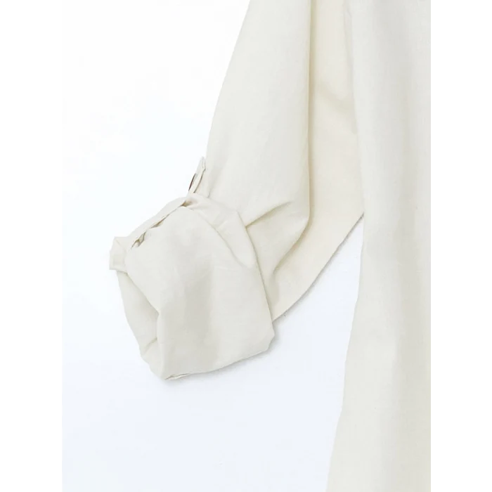 LCW Kids BEJ Keten Karışımlı Erkek Çocuk Gömlek